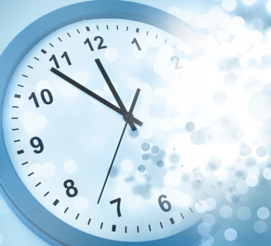Montre avec filtre bleu