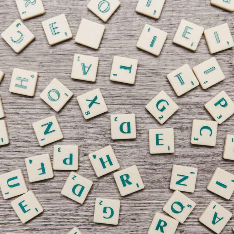Lettre jeu scrabble